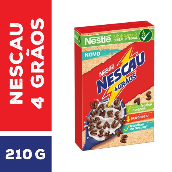 Encontraproduto.com.br - Cereal Matinal NESCAU 4 Grãos 210g