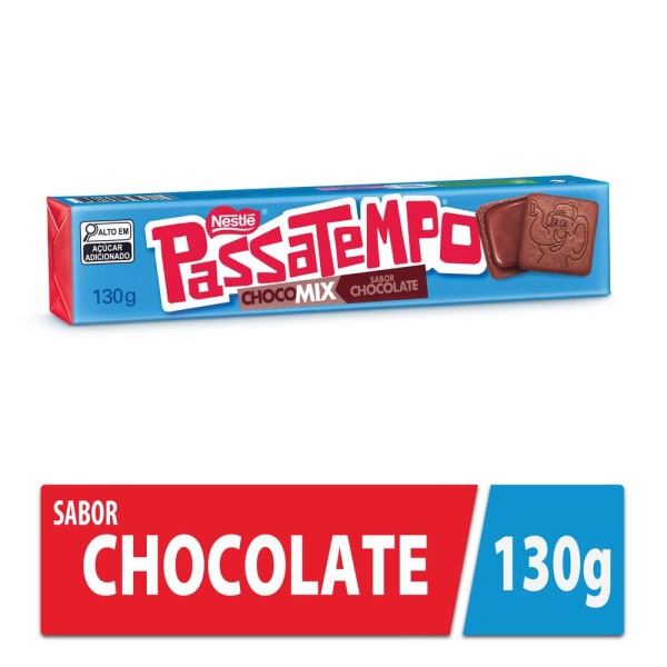 Biscoito Recheado Passatempo Nestlé Choco Mix Pacote com 130g
