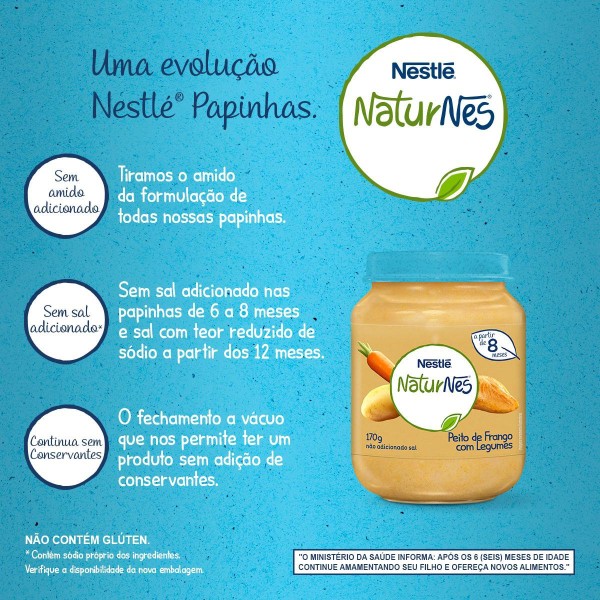 Encontraproduto.com.br - Papinha Nestlé Peito de Frango Com Legumes 170g