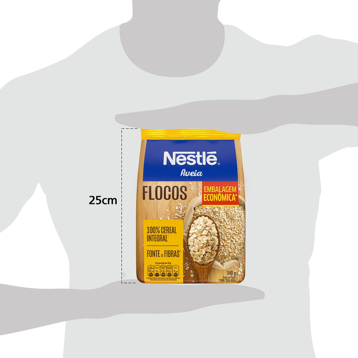 Cereal Integral NESTLE Aveia Flocos 340g