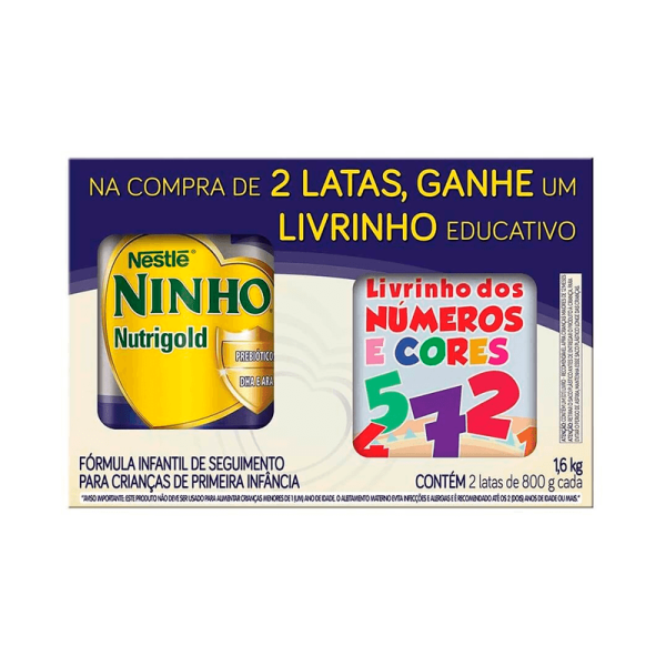 Ninho Nutrigold 800g 2 Unidades+Livro Educativo Grátis