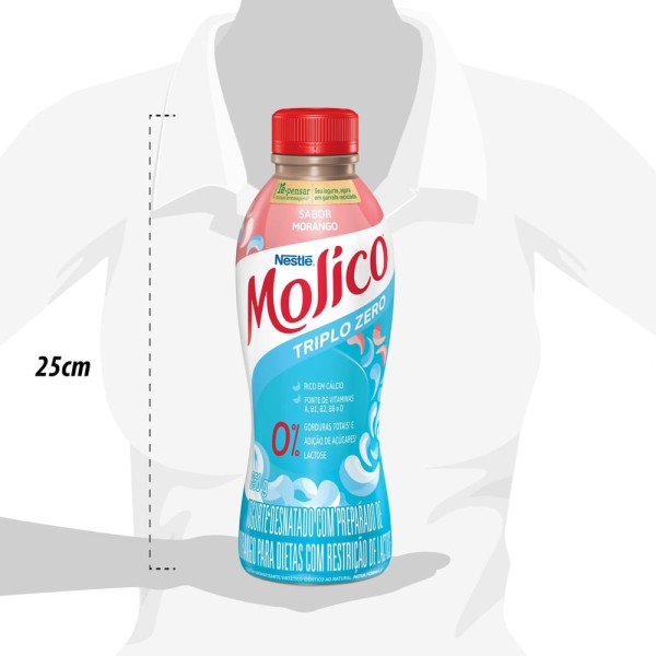 Encontraproduto.com.br - Iogurte Molico Desnatado Morango Zero Lactose Garrafa 850g