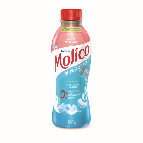 Encontraproduto.com.br - Iogurte Molico Desnatado Morango Zero Lactose Garrafa 850g