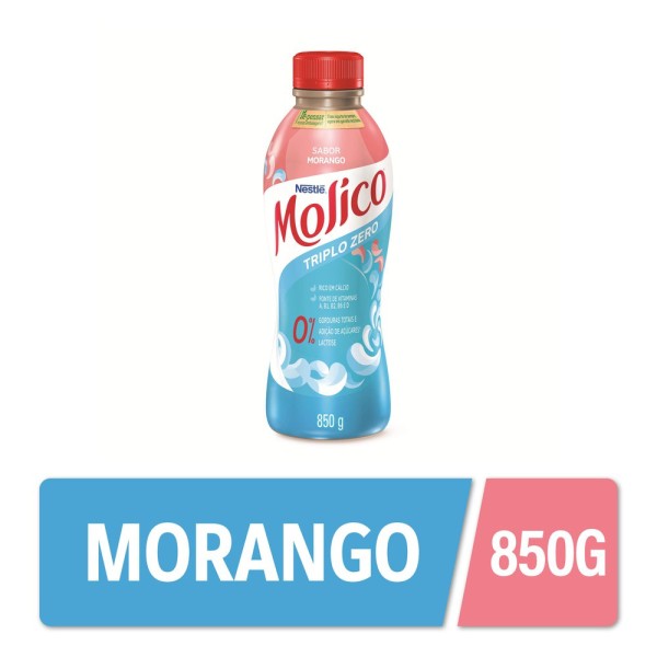 Encontraproduto.com.br - Iogurte Molico Desnatado Morango Zero Lactose Garrafa 850g