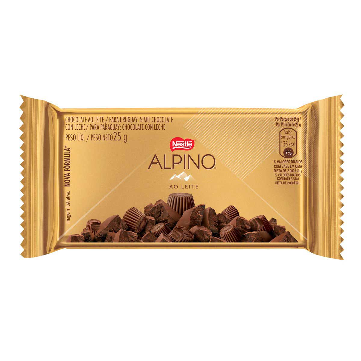 Encontraproduto.com.br - Tablete de Chocolate Alpino Nestlé 25g