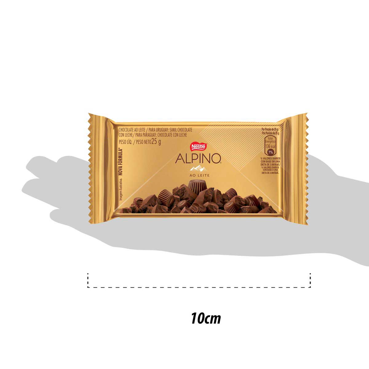 Encontraproduto.com.br - Tablete de Chocolate Alpino Nestlé 25g