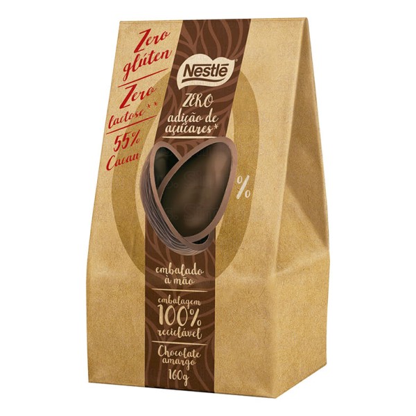 Encontraproduto.com.br - Ovo de Páscoa Nestlé Zero Glúten Chocolate Amargo 160g