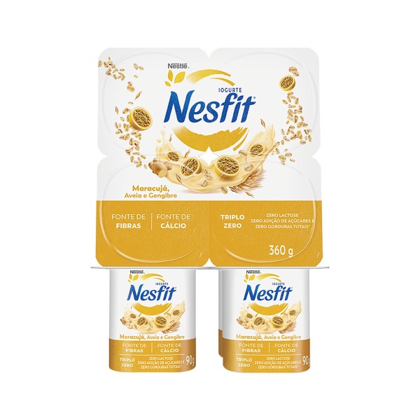 Encontraproduto.com.br - Iogurte Nesfit Zero Lactose Maracujá Aveia e Gengibre 360g