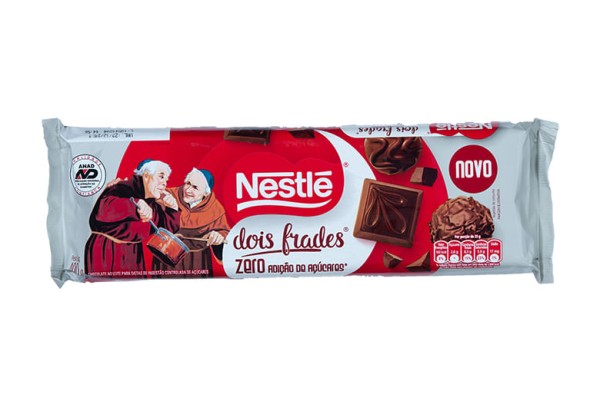 Encontraproduto.com.br - Cobertura Chocolate Nestle Dois Frades Zero Açúcar ao Leite 400g