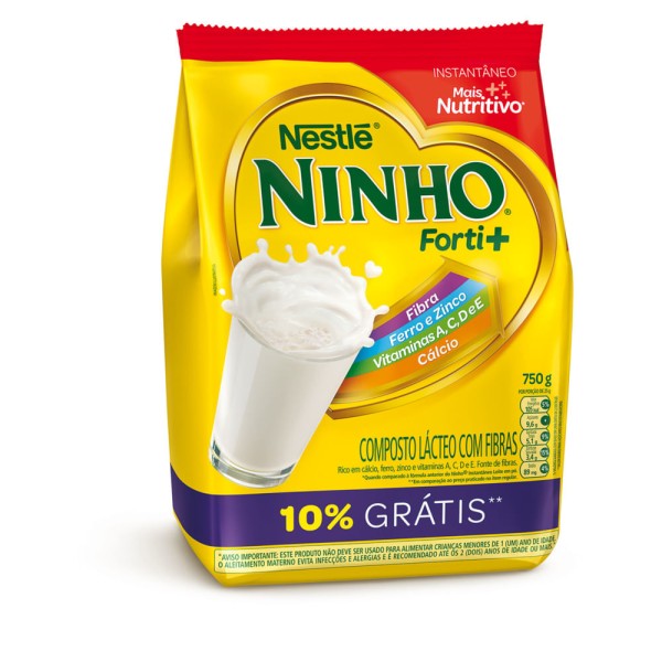 Composto Lácteo Ninho Forti+ Grátis 10% Sachê 750g