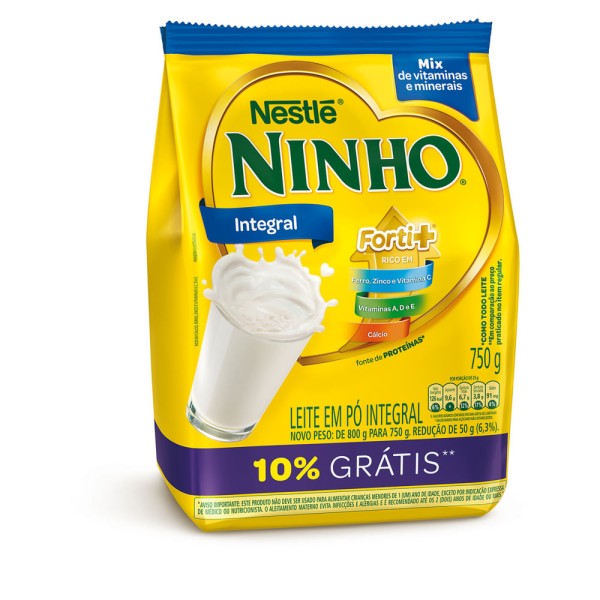 Encontraproduto.com.br - Leite em Pó NINHO Integral 10% Grátis Sachê 750g