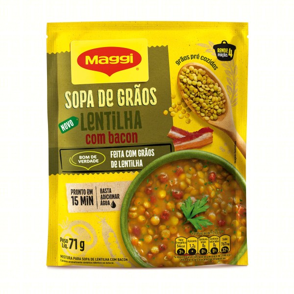 Encontraproduto.com.br - Sopa Maggi Lentilha com Bacon 71g