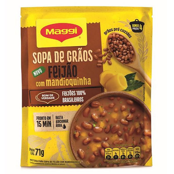 Encontraproduto.com.br - Sopa Instantânea Maggi 71g Grãos Feijão Com Mandioquinha