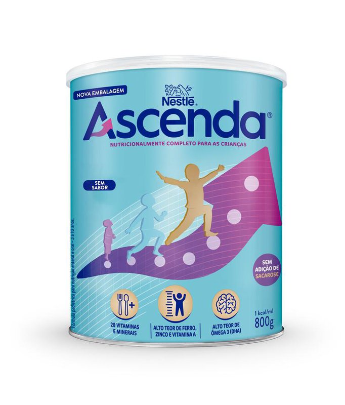 Suplemento Alimentar Infantil Ascenda Sem Sabor 800g