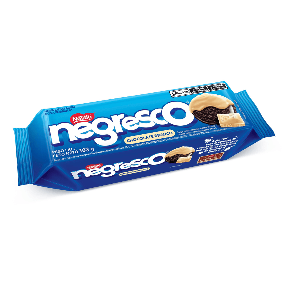 Biscoito Recheado Negresco Sabor Baunilha 103g