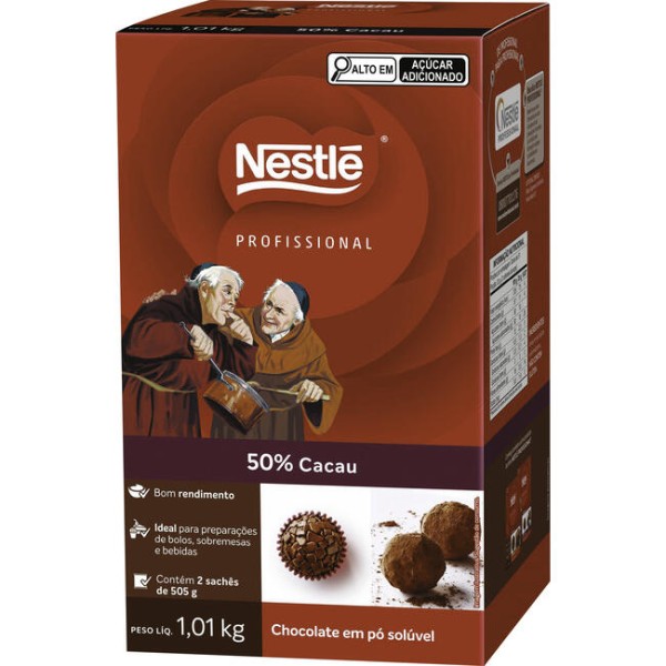 Chocolate em Pó Nestlé 50% Cacau Caixeta com 1,01kg