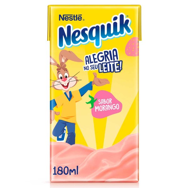 Encontraproduto.com.br - Bebida Láctea Nesquik Nestlé Morango TP com 180ml