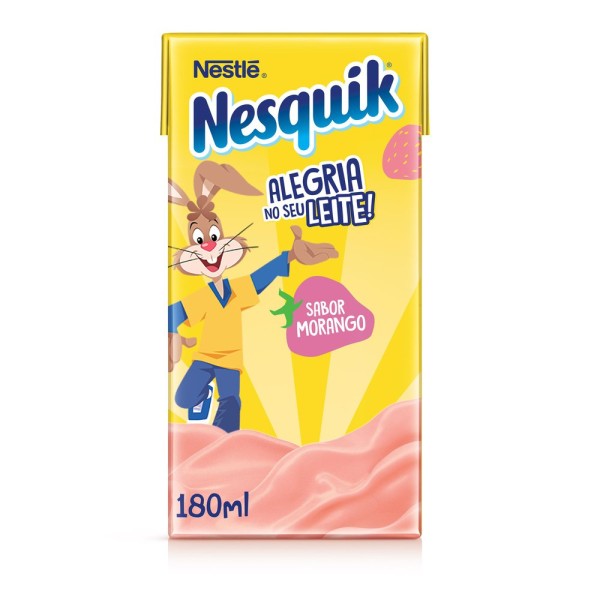 Encontraproduto.com.br - Bebida Láctea Nesquik Nestlé Morango TP com 180ml