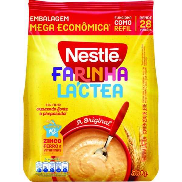 Encontraproduto.com.br - Farinha Láctea Nestlé Original Sachê 850g Embalagem Mega Econômica