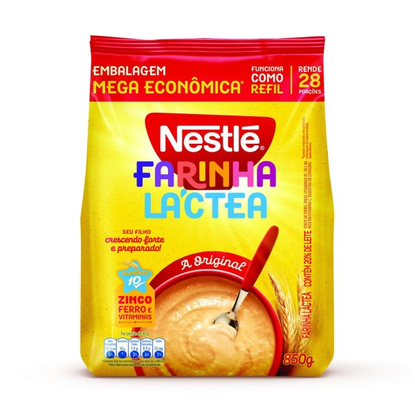 Encontraproduto.com.br - Farinha Láctea Nestlé Original Sachê 850g Embalagem Mega Econômica