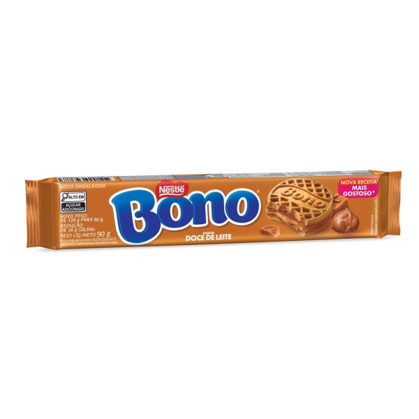 Biscoito Recheado Bono Nestlé Doce de Leite 90g