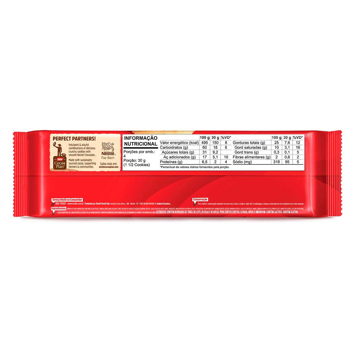 Encontraproduto.com.br - ChocoCookies Nestlé Recheio de Chocolate 120g