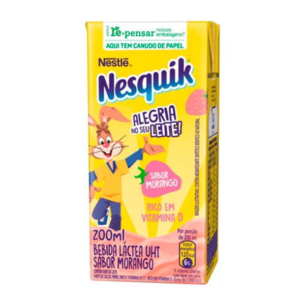 Bebida Láctea Nesquik Morango 200ml - Nestlé