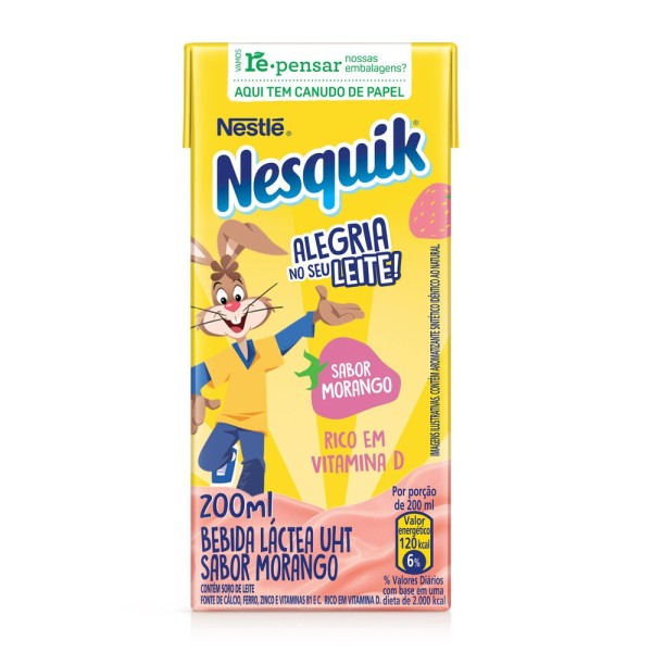 Encontraproduto.com.br - Bebida Láctea Nesquik Morango 200ml - Nestlé