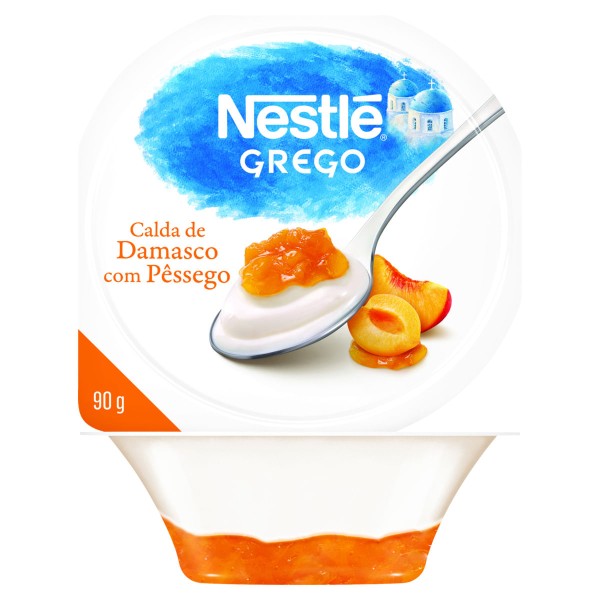 Encontraproduto.com.br - Iogurte Nestlé Integral Grego Calda Damasco com Pêssego 90g