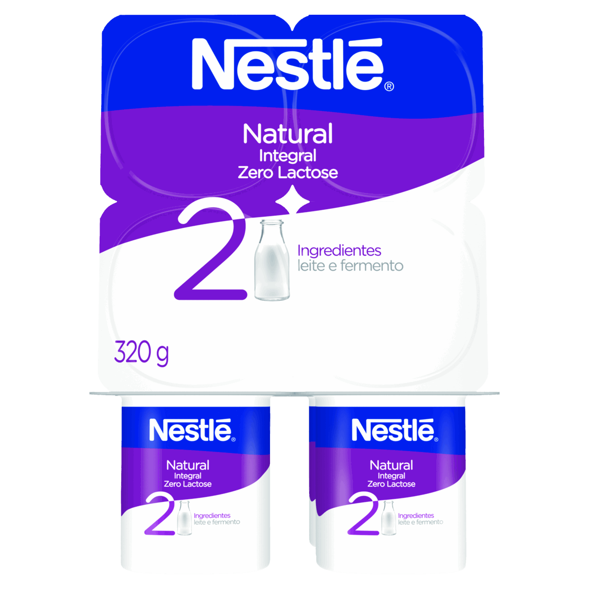 Encontraproduto.com.br - Iogurte Nestlé Natural Integral Zero Lactose Bandeja 320g