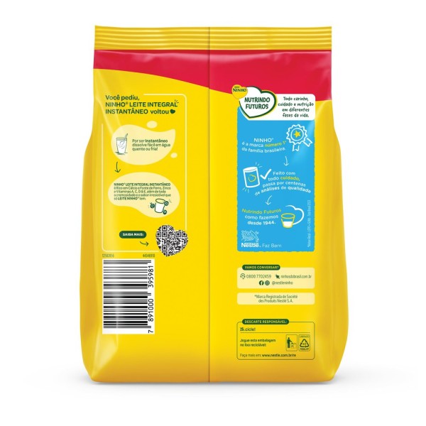 Encontraproduto.com.br - Leite em Pó Ninho Integral Instantâneo Sachê 575g