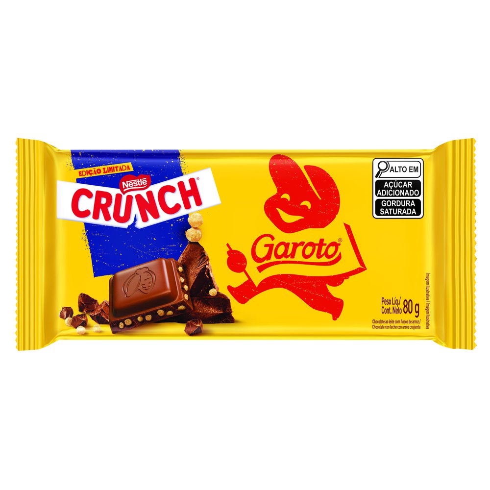 Chocolate Garoto Barra Crunch 80g