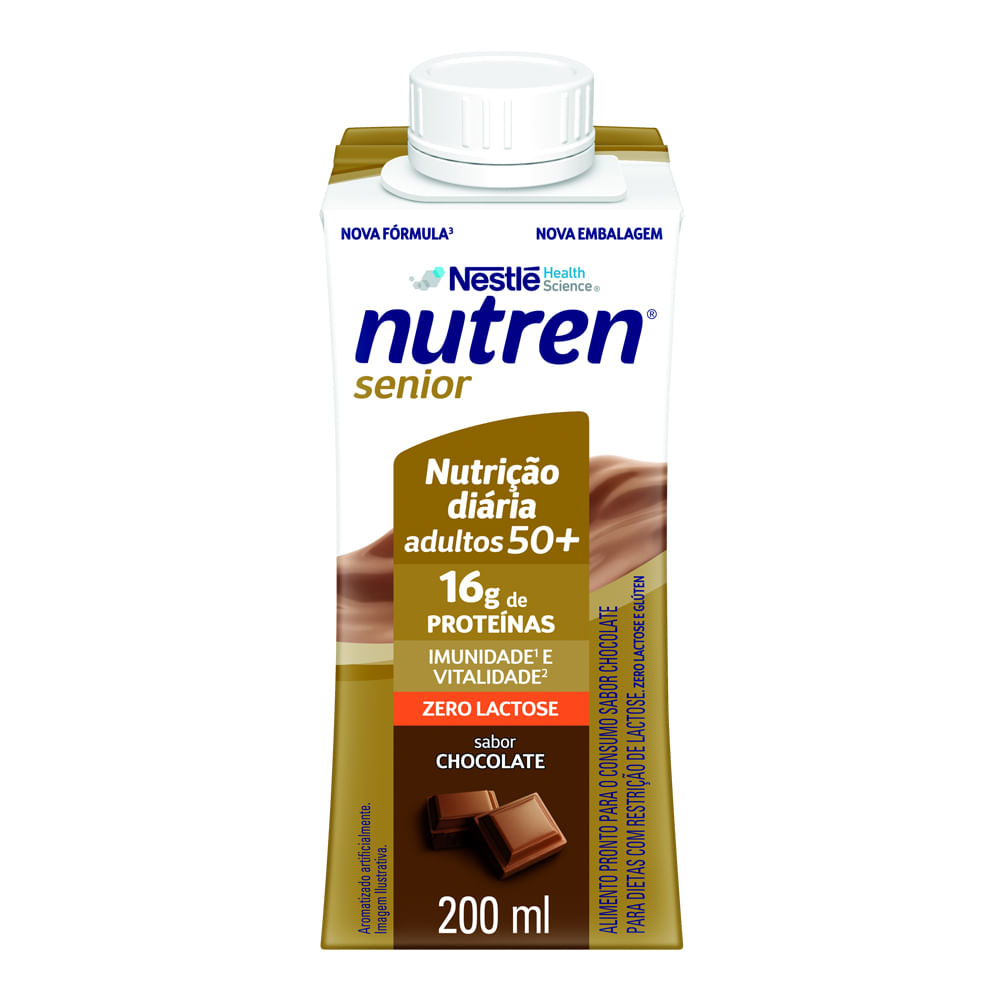 Encontraproduto.com.br - Complemento Alimentar Nutren Senior Chocolate Zero Lactose 200ml