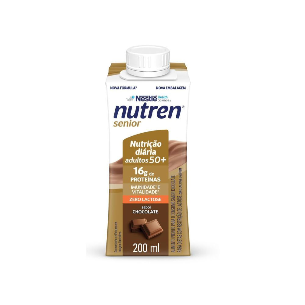 Encontraproduto.com.br - Complemento Alimentar Nutren Senior Chocolate Zero Lactose 200ml