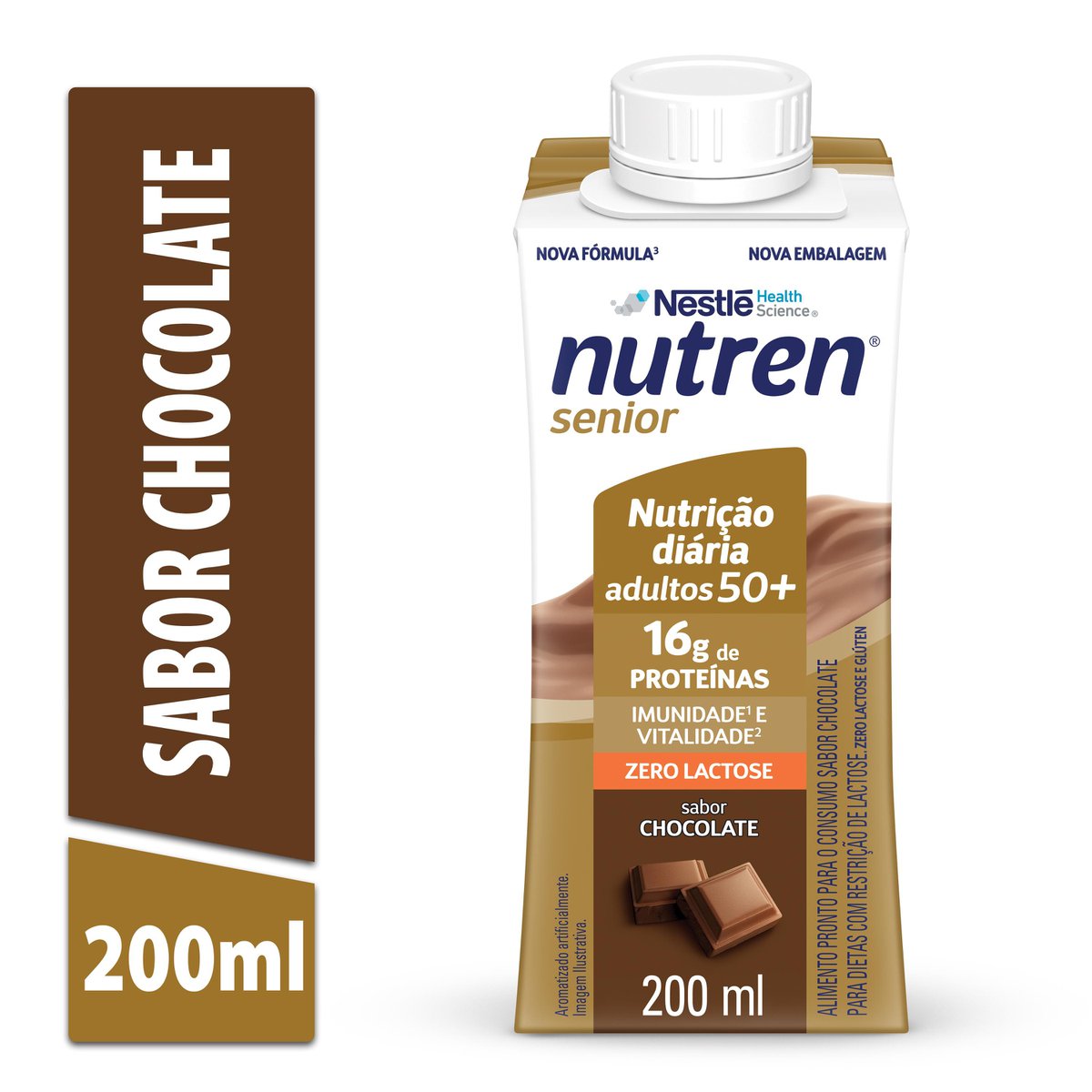 Encontraproduto.com.br - Complemento Alimentar Nutren Senior Chocolate Zero Lactose 200ml