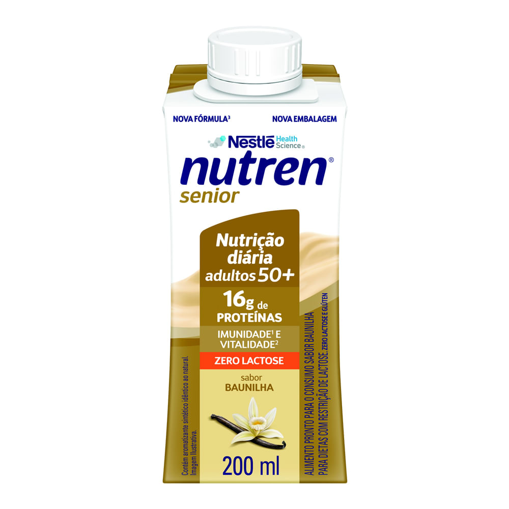 Encontraproduto.com.br - Complemento Alimentar Nutren Senior Baunilha Zero Lactose 200ml