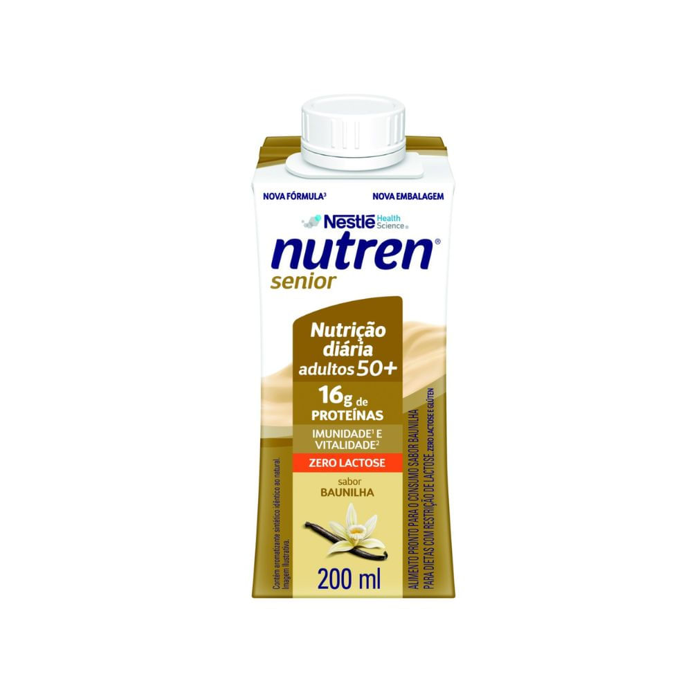 Encontraproduto.com.br - Complemento Alimentar Nutren Senior Baunilha Zero Lactose 200ml