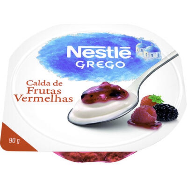 Iogurte Grego Nestlé Calda Frutas Vermelhas Unidade com 90g