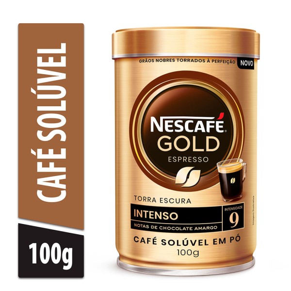Café Solúvel em Pó Nescafé Gold Espresso Intenso Lata 100g