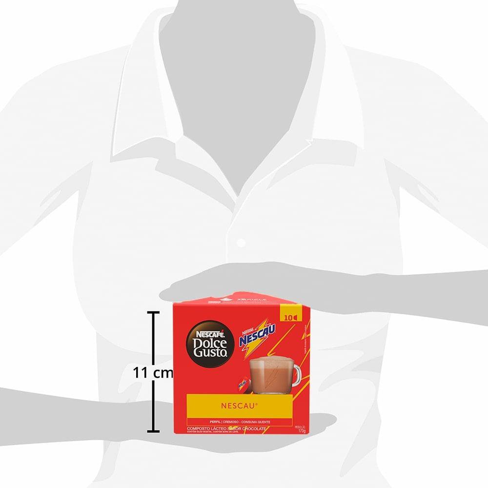Encontraproduto.com.br - Cápsula Nescau Nescafé Dolce Gusto 170g 10cp