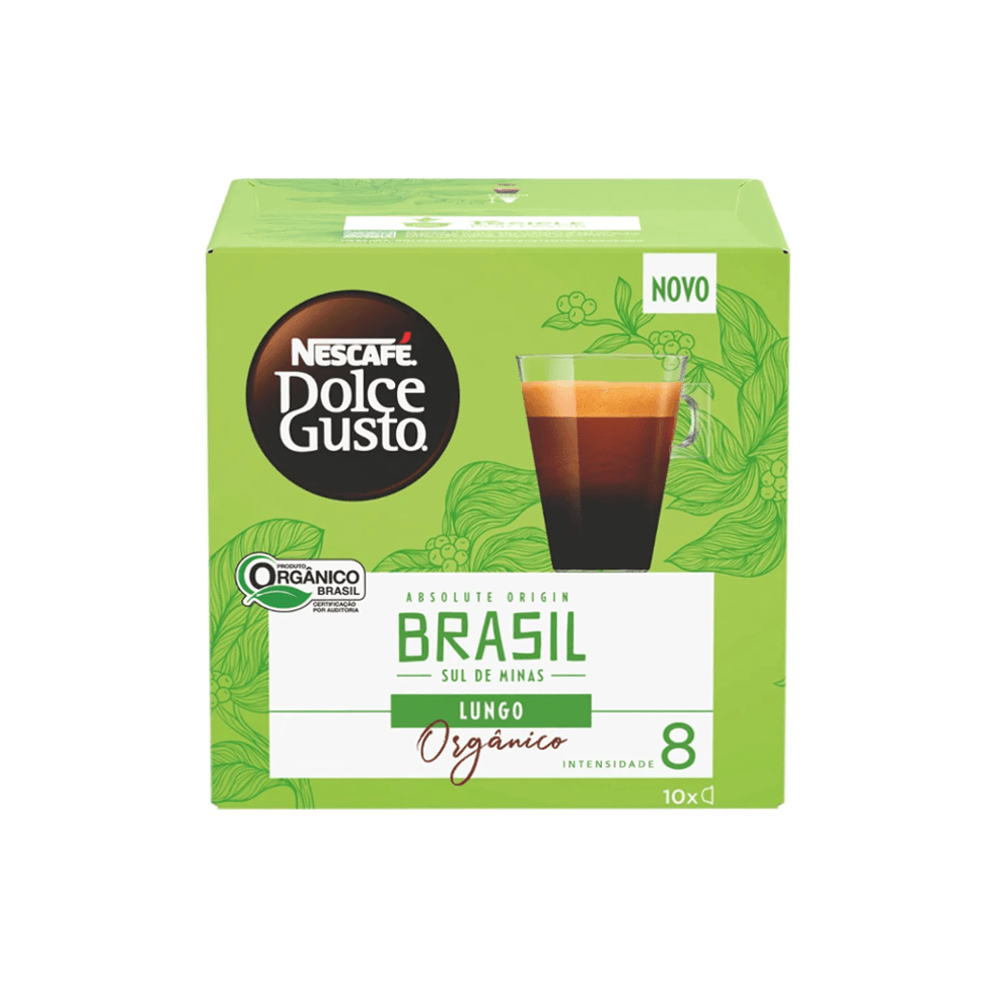 Cápsula Café Lungo Orgânico Nescafé Dolce Gusto 80g 10cp