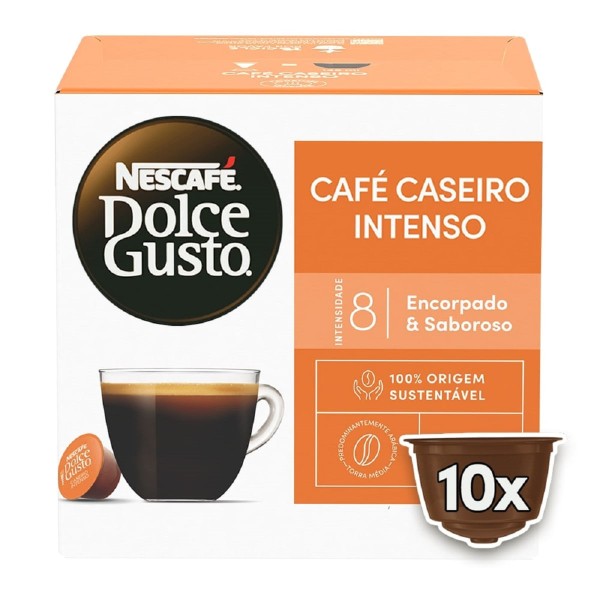 Encontraproduto.com.br - Café Dolce Gusto Caseiro Intenso com 10 Cápsulas 80g