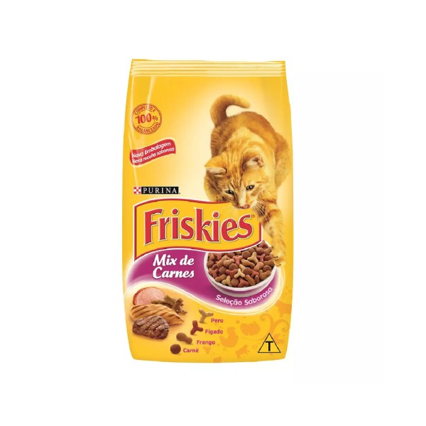 Ração Para Gatos Adultos FRISKIES Mix Carne Pacote 1kg