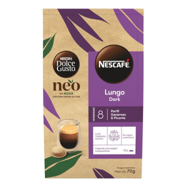Encontraproduto.com.br - Café Dolce Gusto Lungo Dark Neo 10 Cápsulas