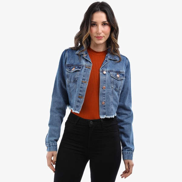 Jaqueta Cropped Jeans