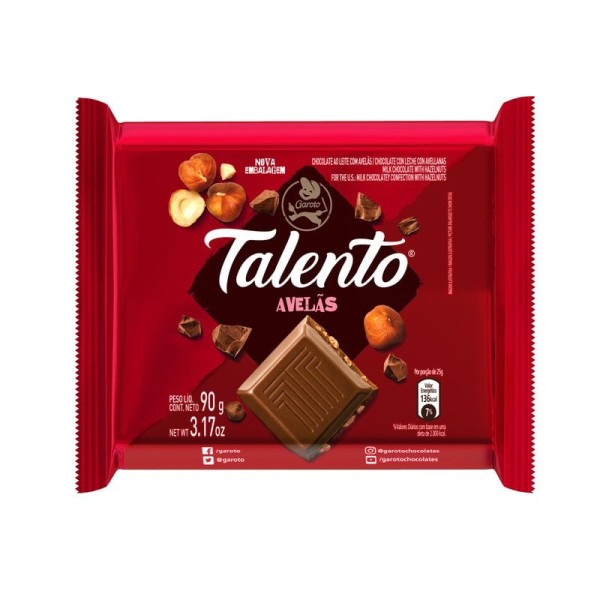 Encontraproduto.com.br - Chocolate Talento Avelã 90g