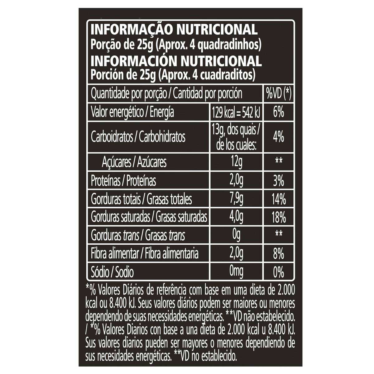 Encontraproduto.com.br - Chocolate Meio Amargo Garoto Talento c/ Amêndoas 85g