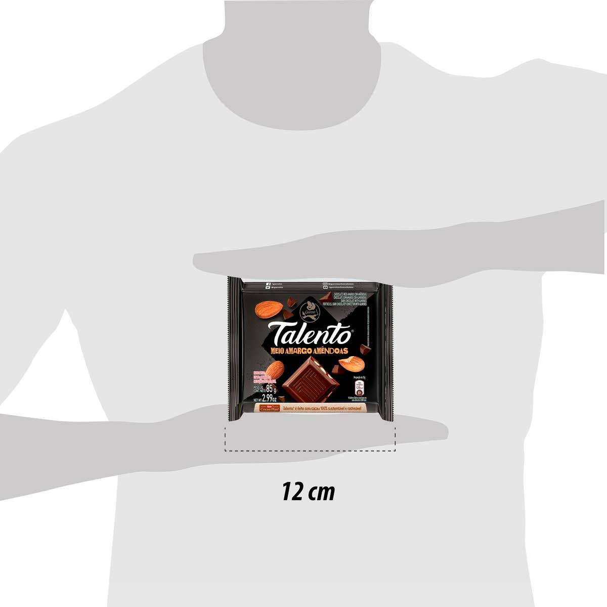 Encontraproduto.com.br - Chocolate Meio Amargo Garoto Talento c/ Amêndoas 85g