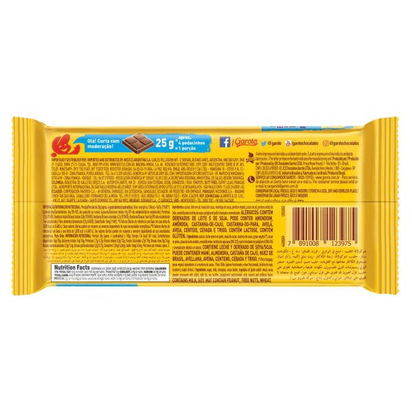 Encontraproduto.com.br - Chocolate Garoto ao Leite 80g