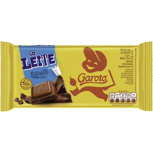 Encontraproduto.com.br - Chocolate Garoto ao Leite 80g